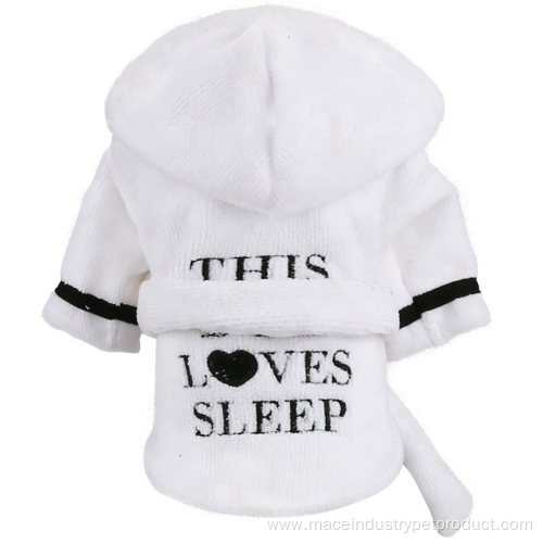 Leisure Soft absorbent cotton hoodie pet bathrobe